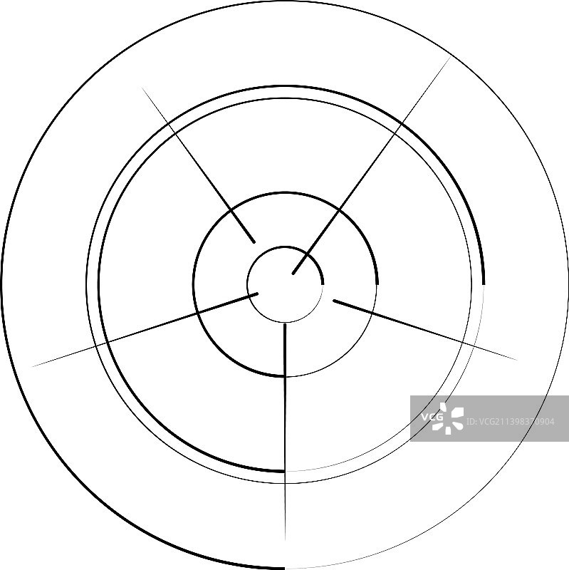 放射状同心圆线条图片素材