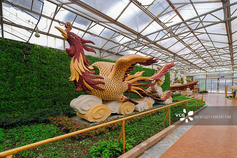 中国山东潍坊寿光菜博会8号馆景观“盛世欢腾”图片素材