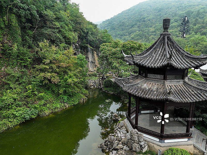 安徽滁州琅琊山同乐园风景航拍图片素材