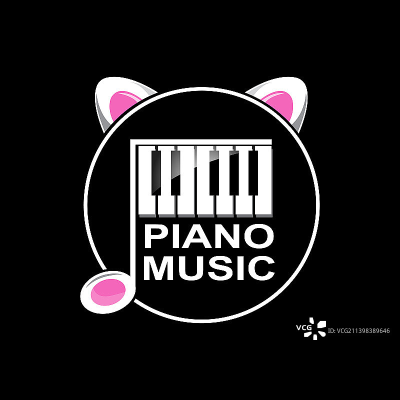 钢琴乐器标志背景设计图片素材