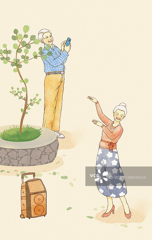 幸福的老年生活图片素材