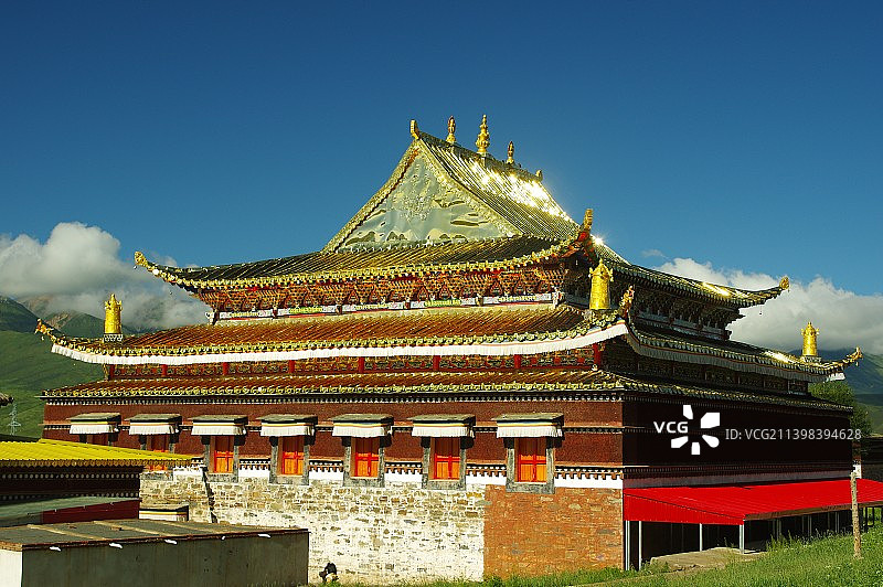 青海祁连阿柔大寺图片素材