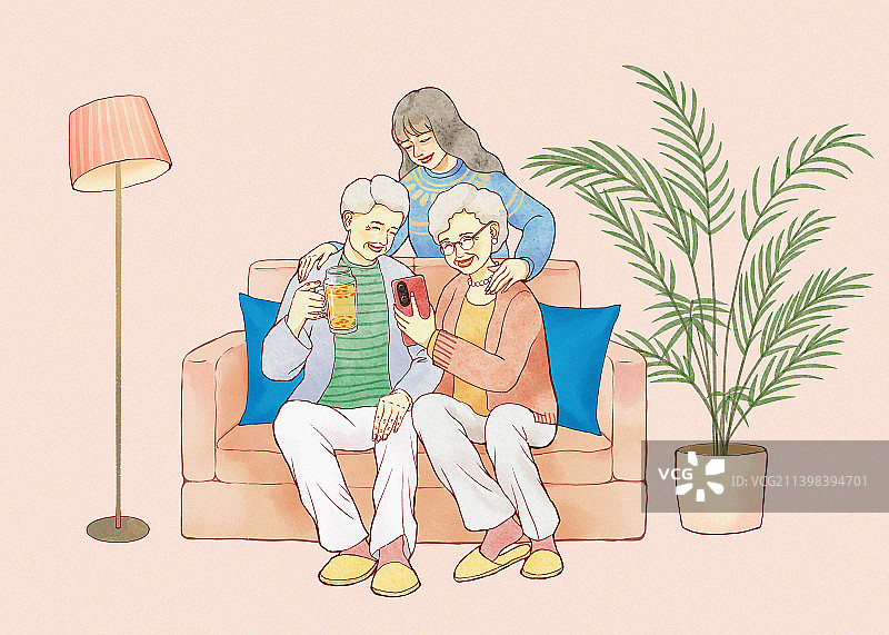 幸福的老年生活图片素材