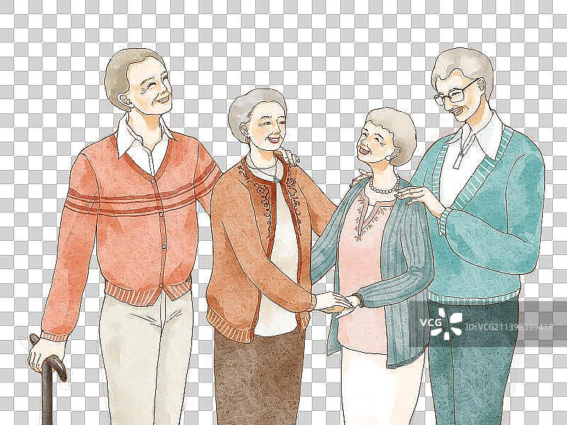 幸福的老年生活图片素材