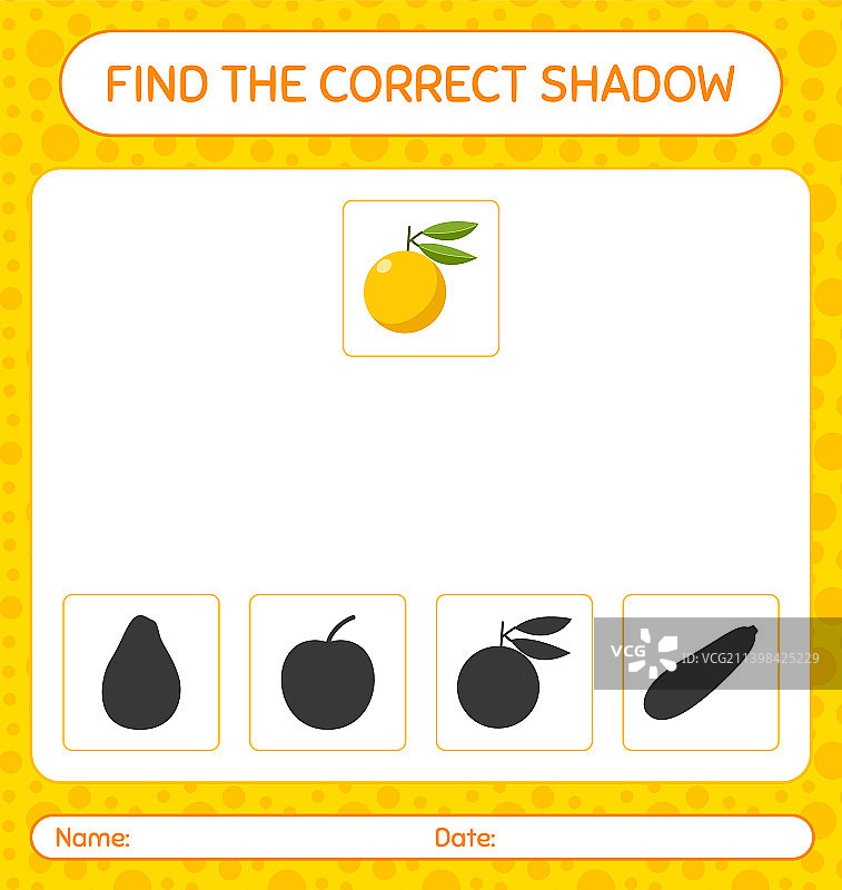 找出柚子的正确影子游戏表图片素材