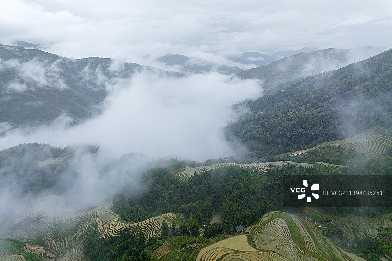广西壮族自治区桂林市龙胜县龙脊山龙脊梯田图片素材