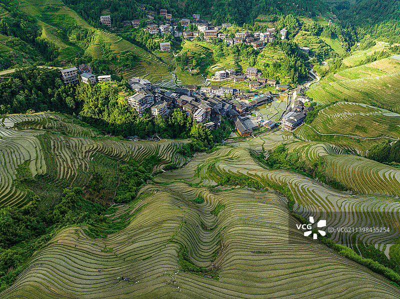 广西壮族自治区桂林市龙胜县龙脊山龙脊梯田图片素材
