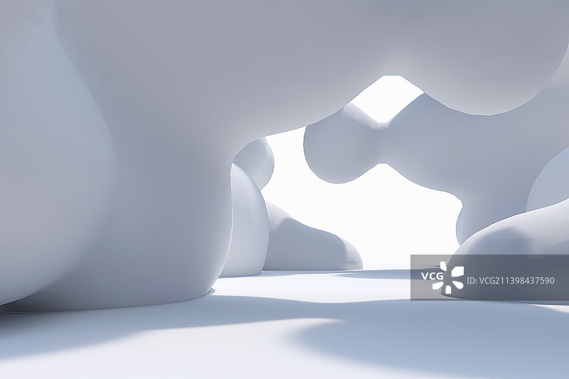 3D艺术中心建筑空间图片素材