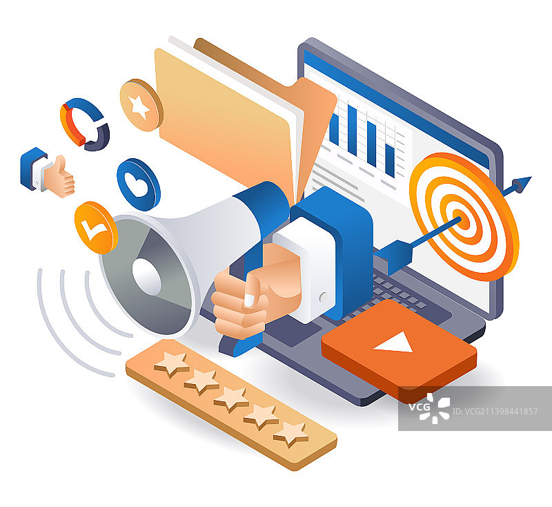 商业活动电子邮件社交媒体营销图片素材