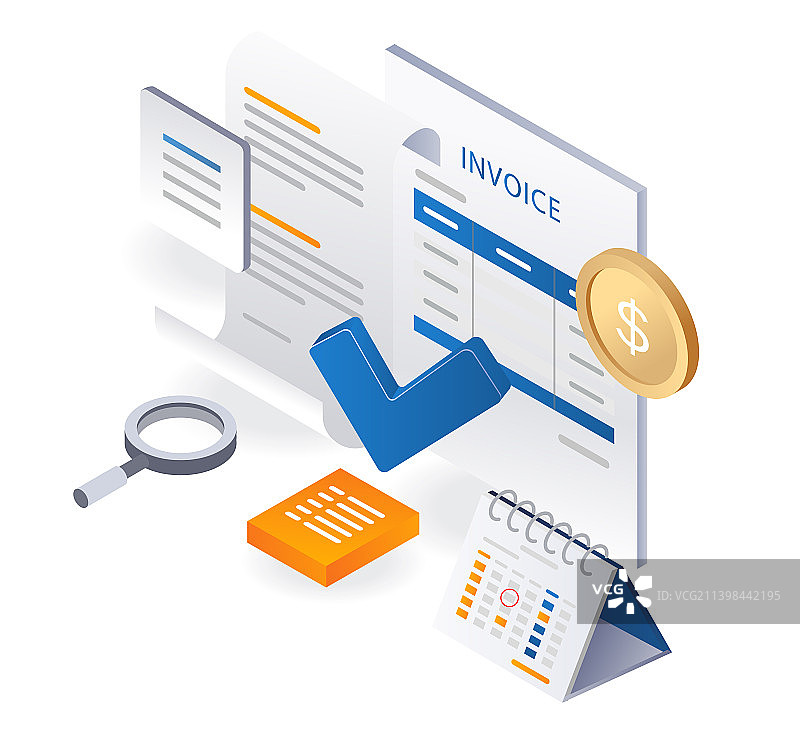 每月发票报告图片素材