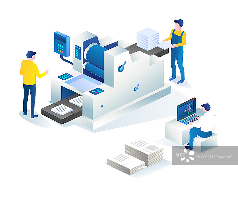 胶印机行业团队图片素材
