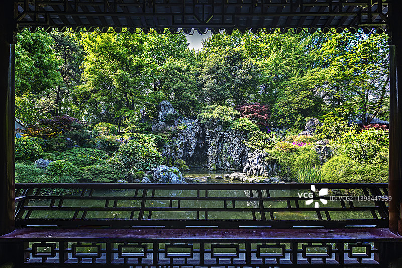 春日公园小景+瞻园（南京）图片素材