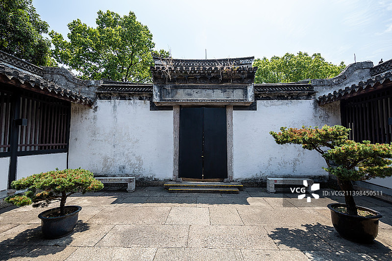 浙江绍兴鲁迅故里鲁迅祖居（周家老台门）：门图片素材