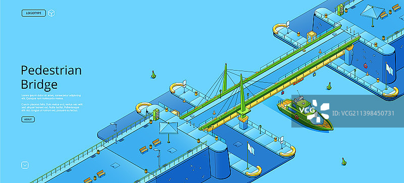2.5D人行天桥海报图片素材