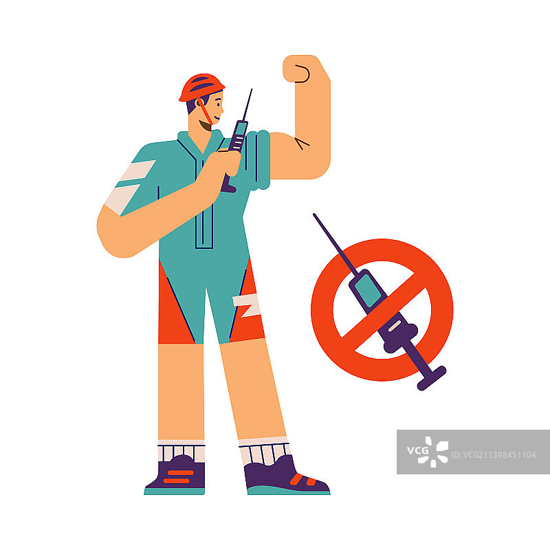 男子使用兴奋剂注射器图片素材