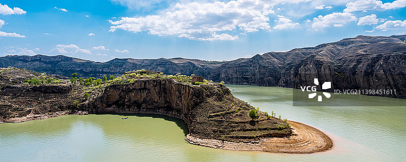 中国内蒙古呼和浩特清水河县老牛湾黄河大峡谷风光图片素材