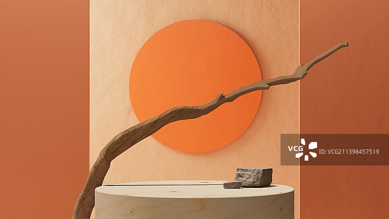 iDSTORE-3D渲染自然系列护肤美妆香水产品展示背景图片素材