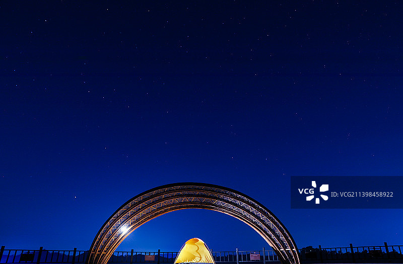 浙江湖州，一处景区的露营地图片素材