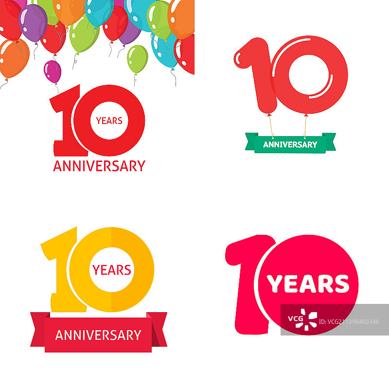 10周年数字标志图片素材