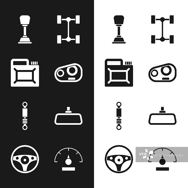 汽车前大灯油箱机油齿轮套装图片素材