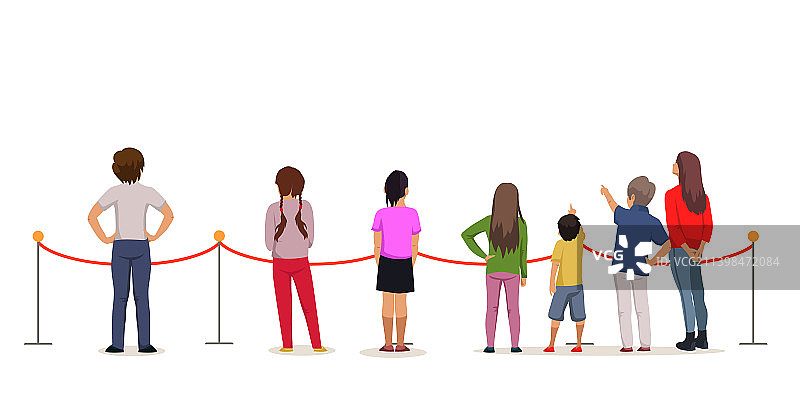 儿童在博物馆或画廊观看展品图片素材