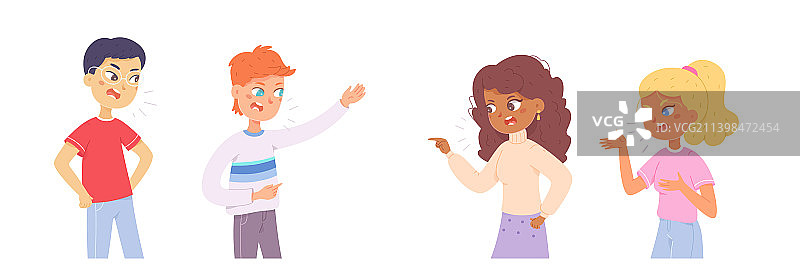 男女角色之间的冲突图片素材