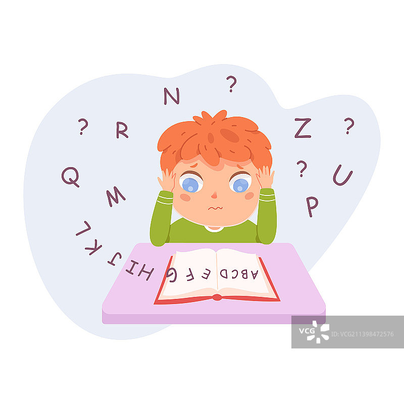 阅读和拼写学习困难图片素材