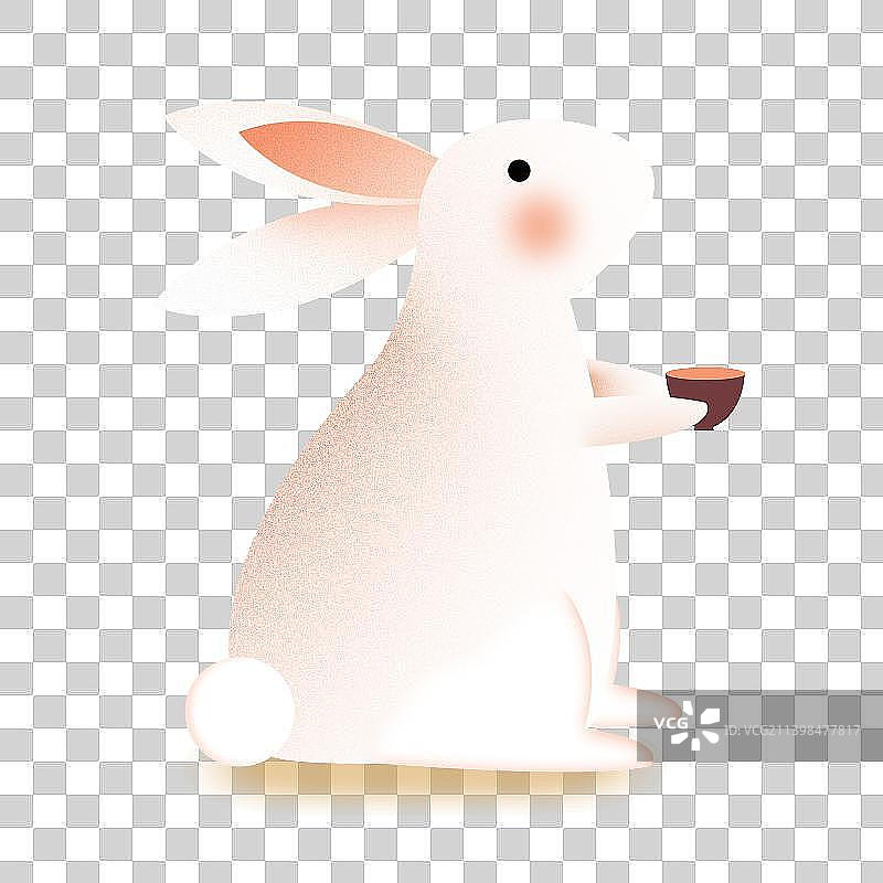 中华传统节日中秋节兔子桂花月亮图片素材