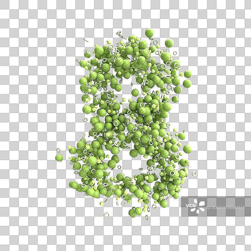 3D渲染创意阿拉伯数字图片素材