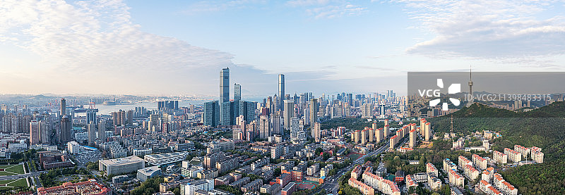 大连中心全景图片素材