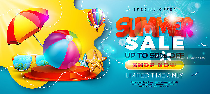 夏季促销设计，舞台墨镜图片素材