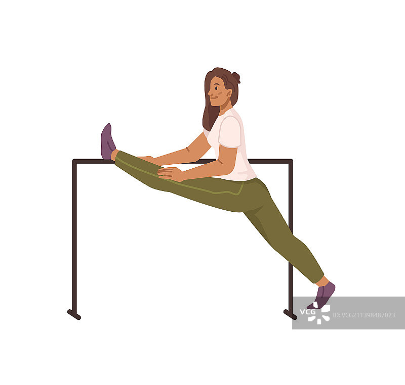 做伸展运动的女人图片素材
