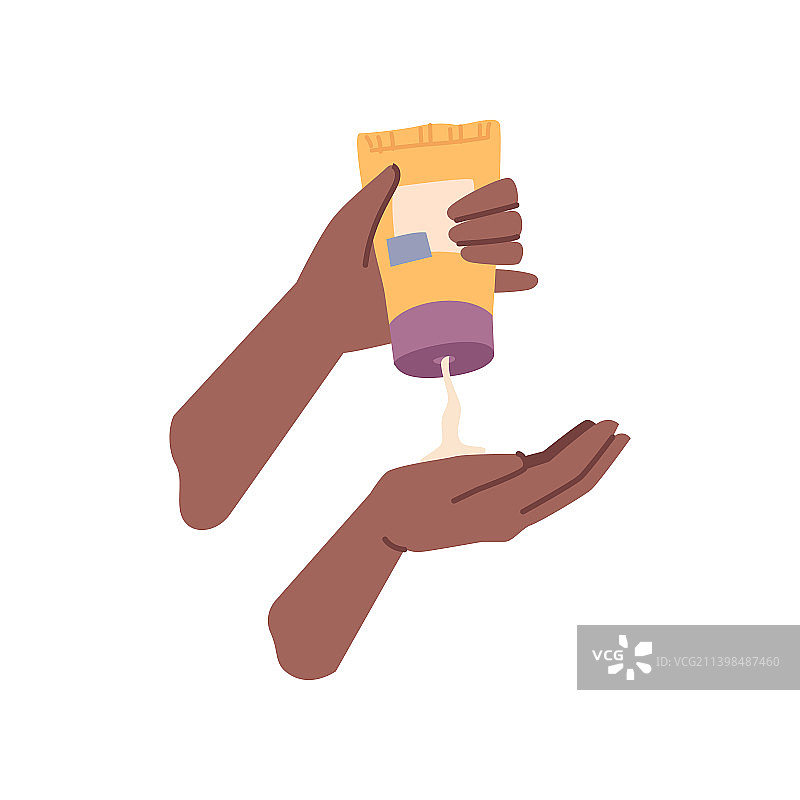 使用防晒霜或SPF润肤露图片素材