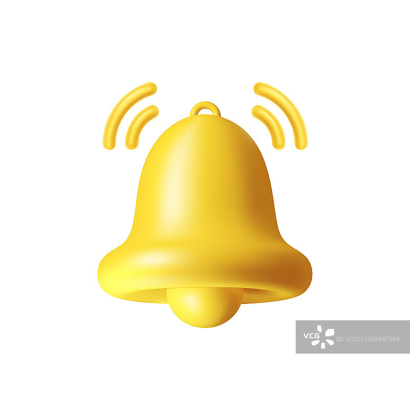 新订阅消息3D通知铃铛图标图片素材