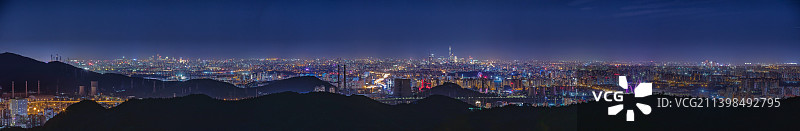 远眺都市夜色图片素材