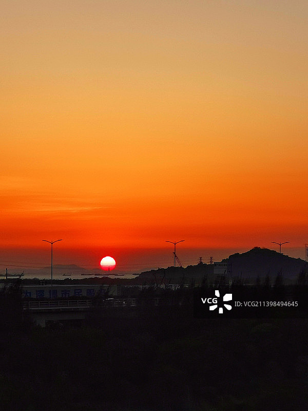 日落西山图片素材