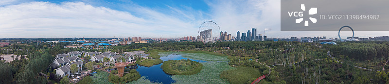 吉林省四平市城市风光全景图图片素材