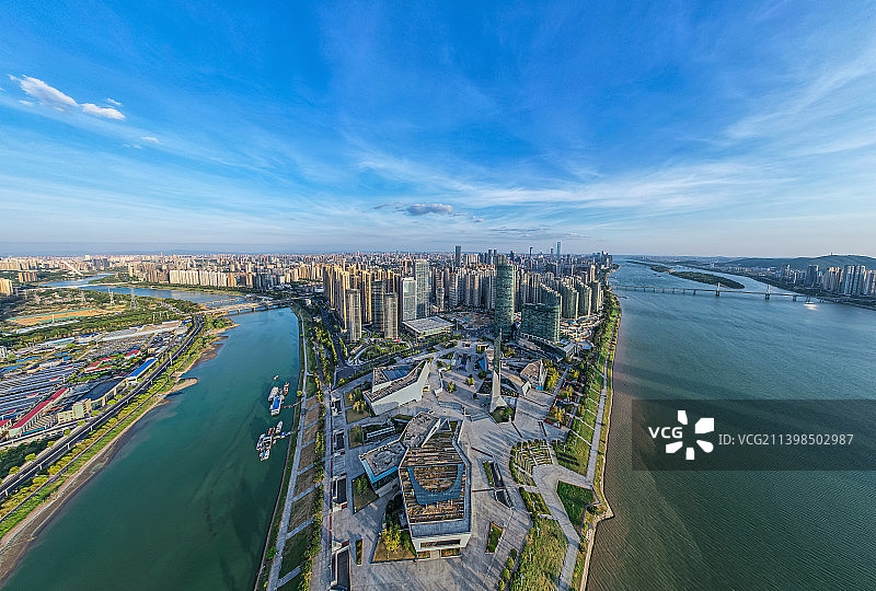 中国湖南长沙北辰三角洲风光图片素材