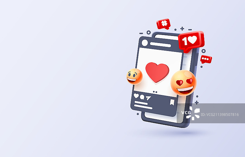 我喜欢用于交流的社交网络图片素材