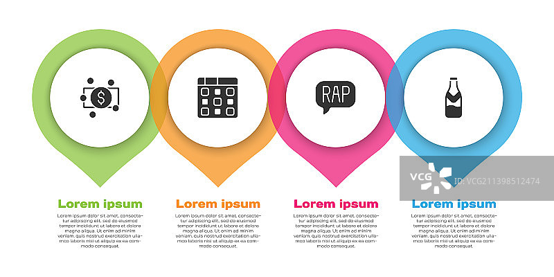 成摞的纸币现金与鼓机音乐图片素材