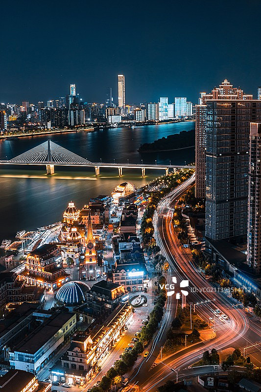 渔人码头夜景图片素材