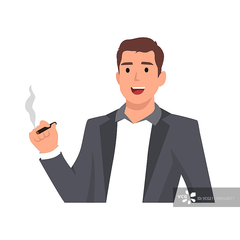 吸烟的年轻男人图片素材