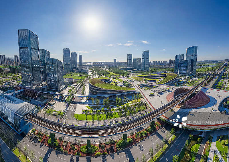 陕西省西安市灞桥区奥体中心CBD图片素材