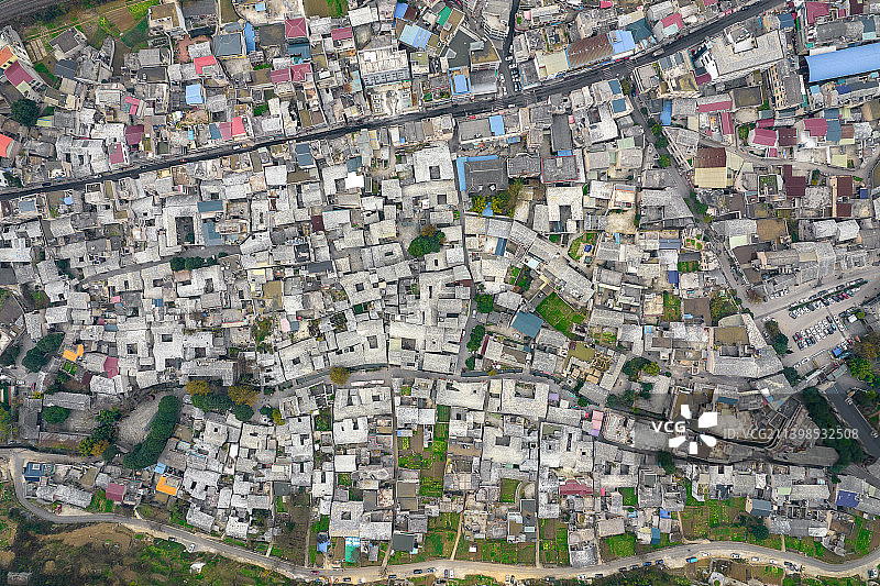 航拍贵州省安顺市天龙屯堡景区图片素材