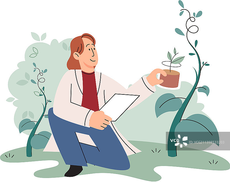科学家探索蔬菜植物生命图片素材