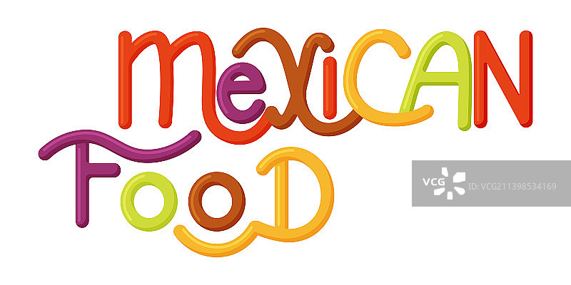 手绘墨西哥美食文字图片素材