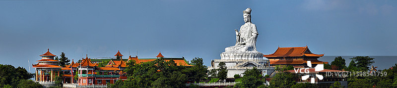 广东省东莞市樟木头镇广东观音山国家森林公园航拍图片素材