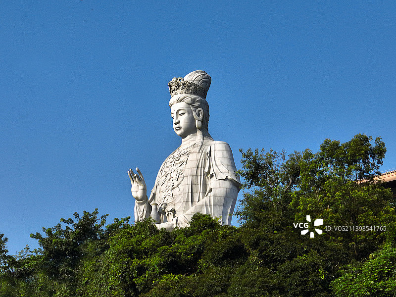 广东省东莞市樟木头镇广东观音山国家森林公园航拍图片素材