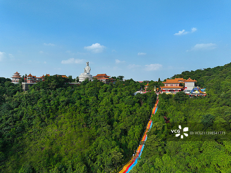 广东省东莞市樟木头镇广东观音山国家森林公园航拍图片素材