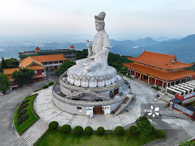 广东省东莞市樟木头镇广东观音山国家森林公园航拍图片素材